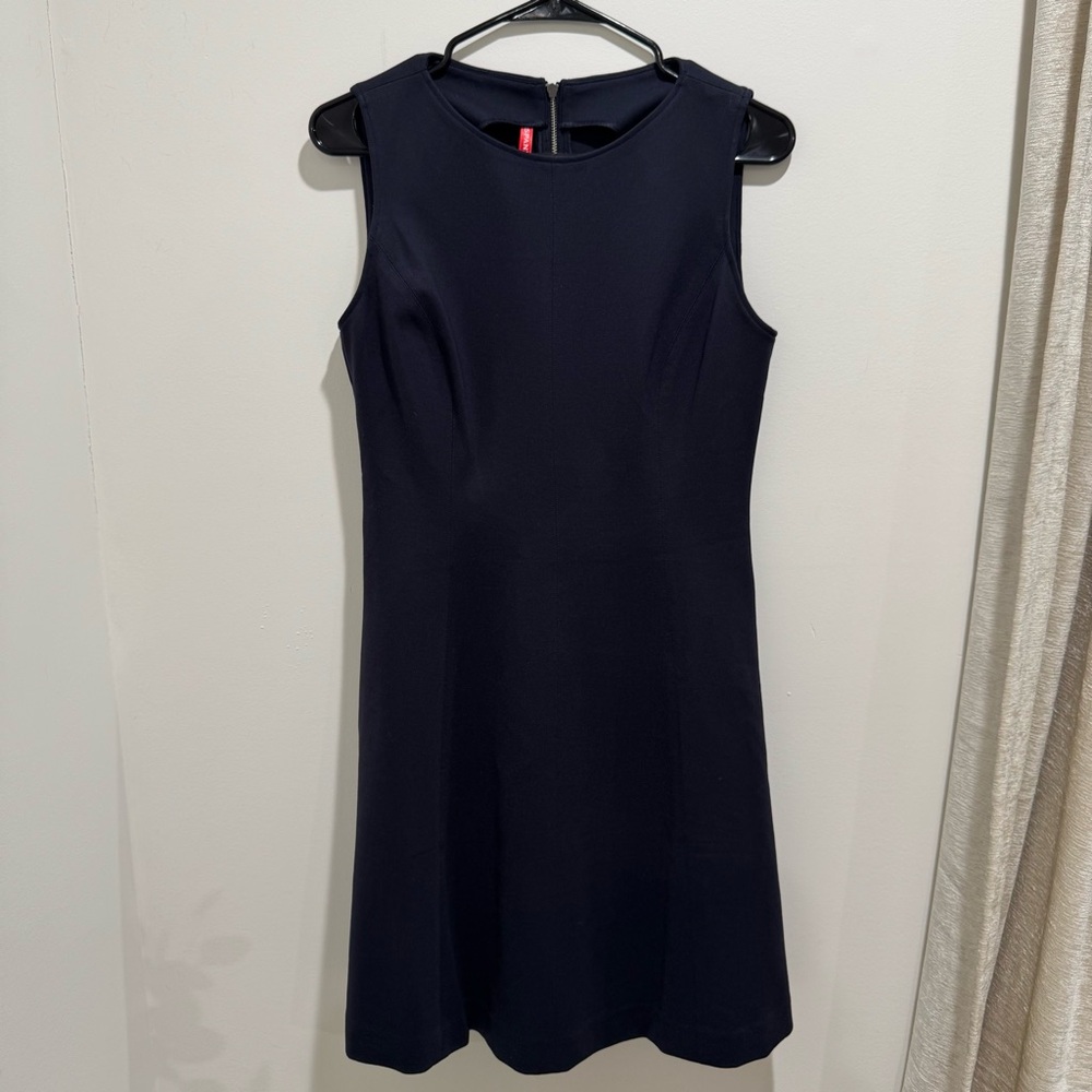 SPANX Navy Sleeveless Fit & Flare Midi Dress‎ Size M